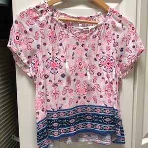 Adorable Pink and White Blouse